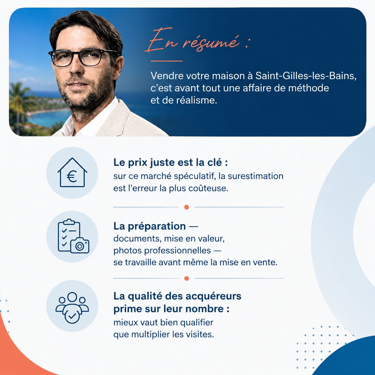 Infographie — Vendre sa maison à Saint-Gilles-les-Bains