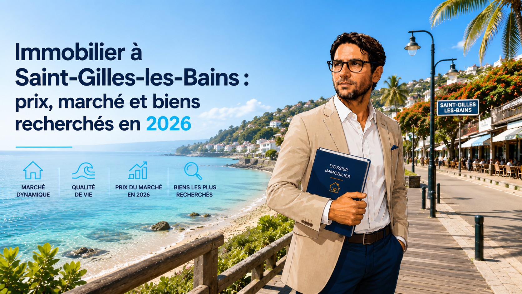Saint-Gilles-les-Bains, station baln&eacute;aire de l'ouest de La R&eacute;union